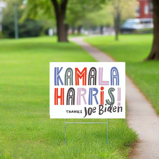 Kamala Harris 'Thanks' lawn sign