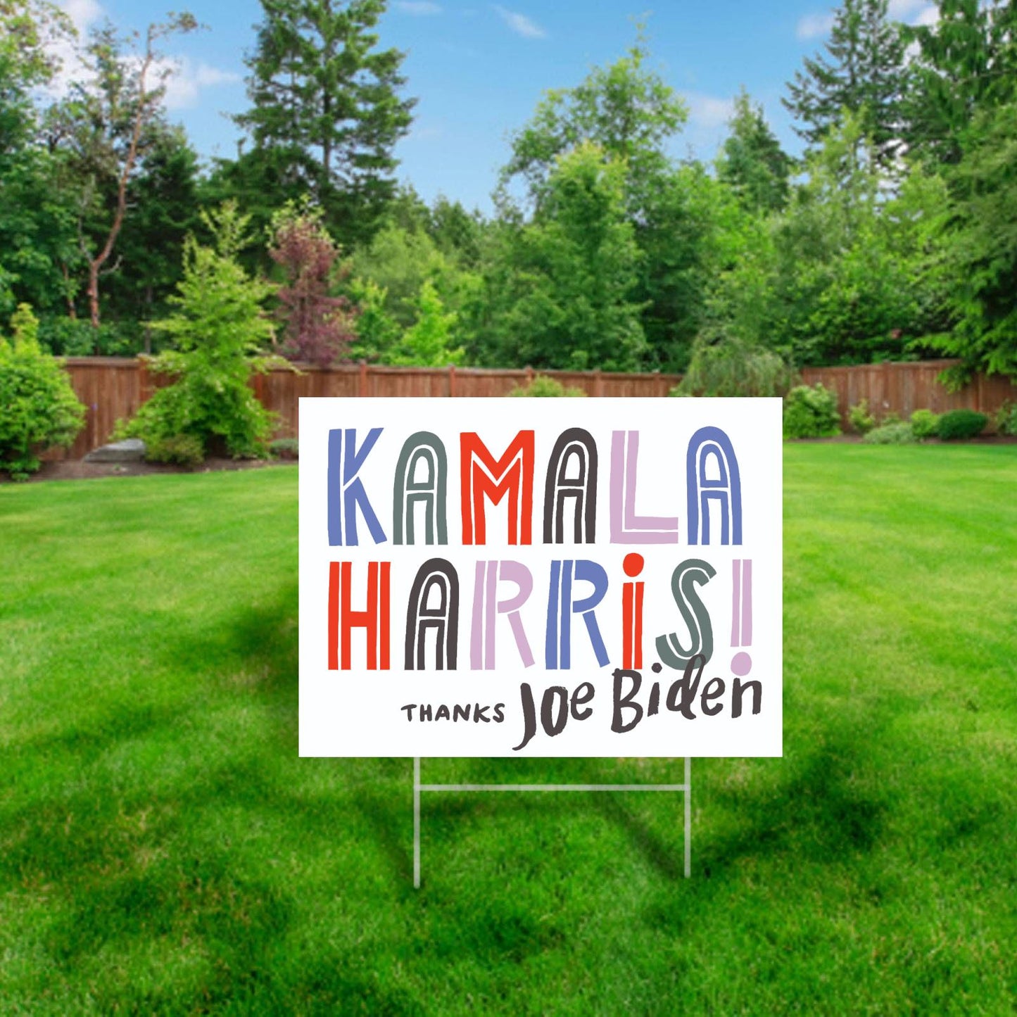 Kamala Harris 'Thanks' lawn sign